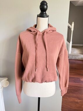 Women's Dusty Rose Hooded Pullover Sweatshirt